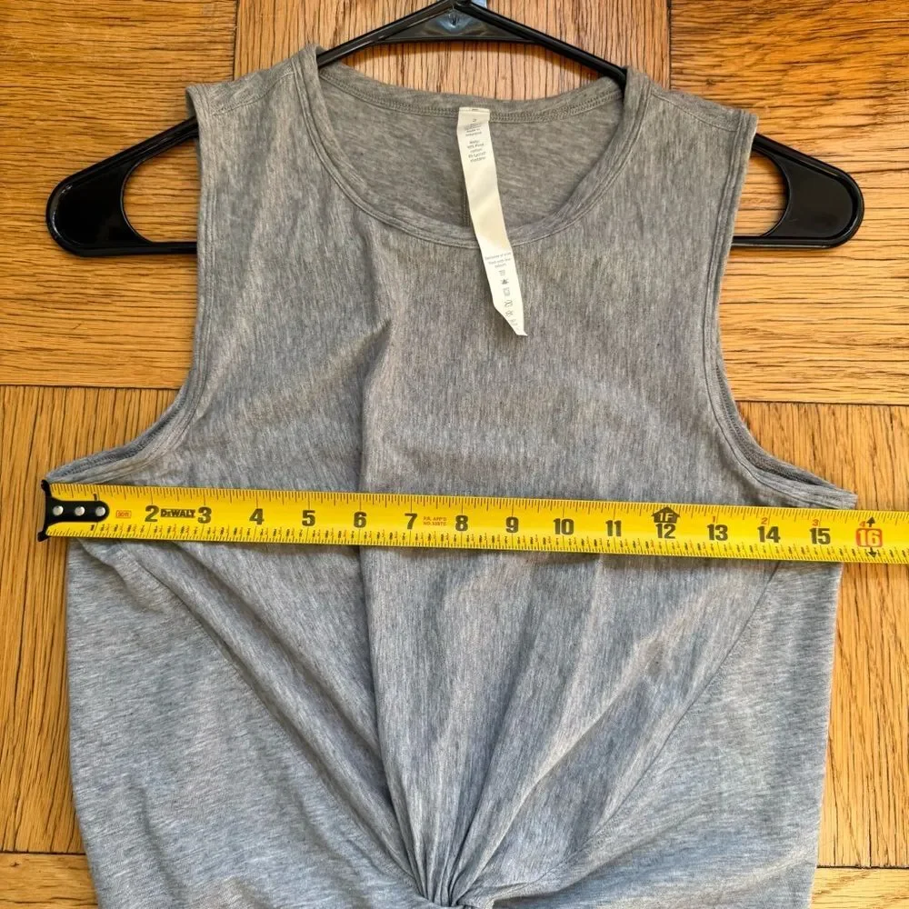 Lululemon Crescent Tank, Heathered Vapor (Gray), Size 2, EUC